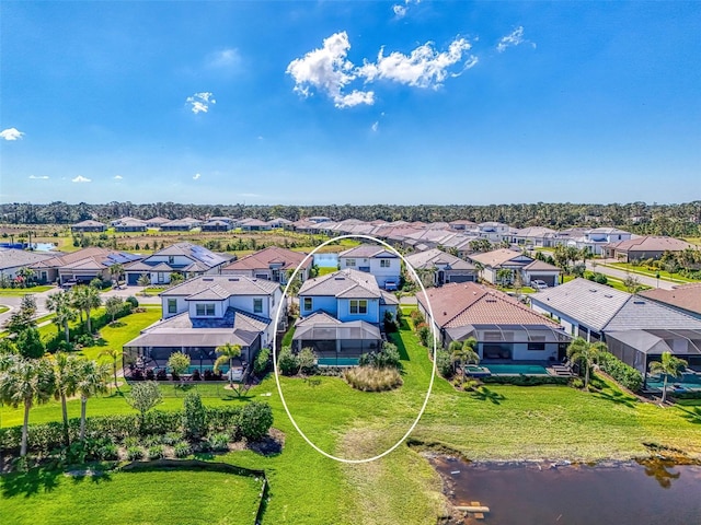 birds eye view of property featuring a residential view