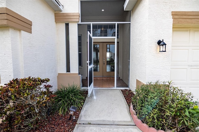 view of exterior entry with french doors