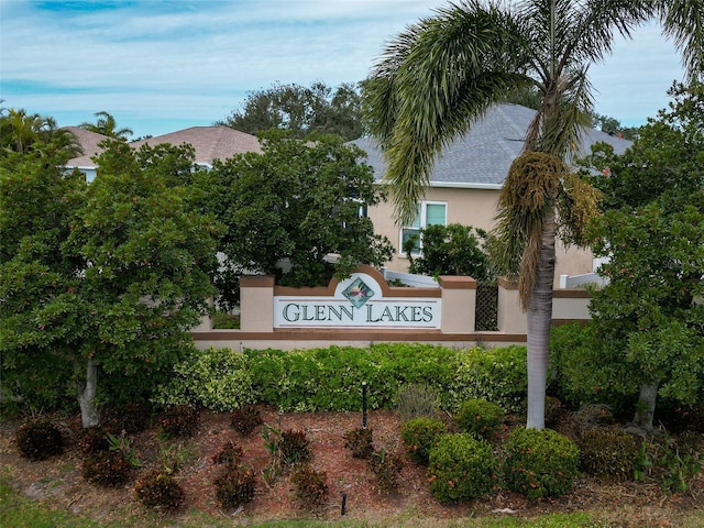 view of community sign