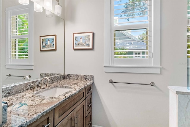 bathroom featuring vanity