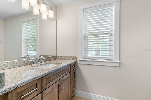 bathroom featuring vanity