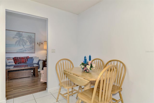 view of tiled dining room