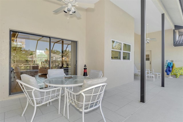 view of patio / terrace with ceiling fan