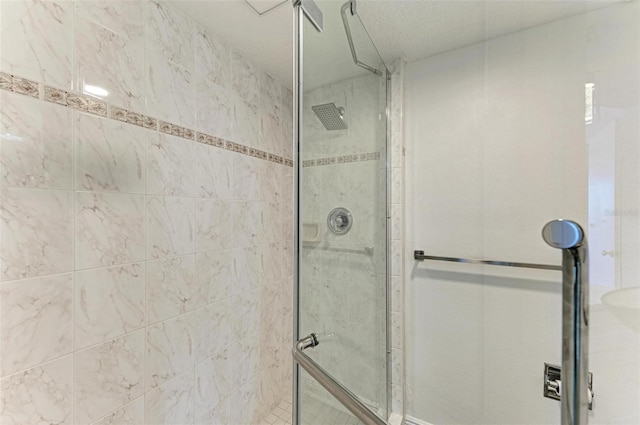 bathroom featuring walk in shower