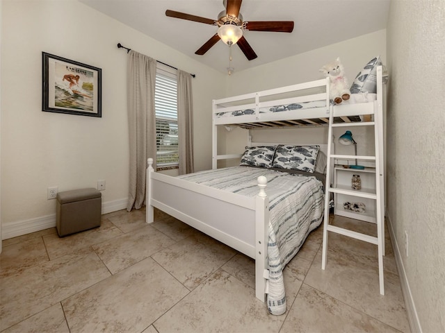 bedroom with ceiling fan