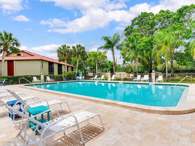 view of pool with a patio