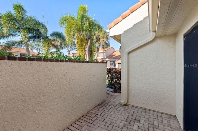 view of patio with fence