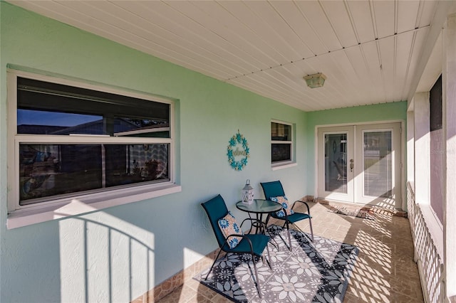 view of patio with french doors