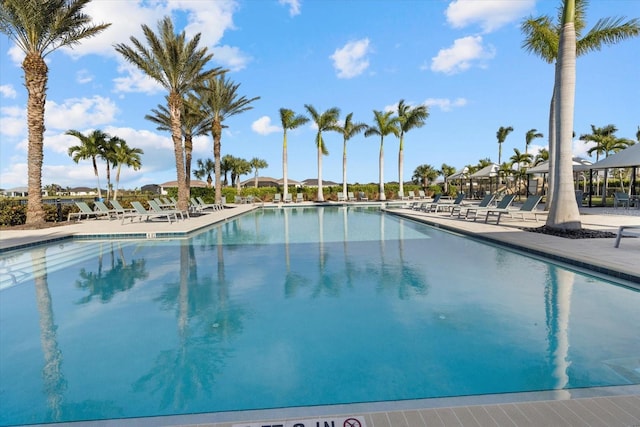 view of pool with a patio