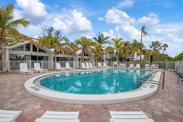 view of pool with a patio