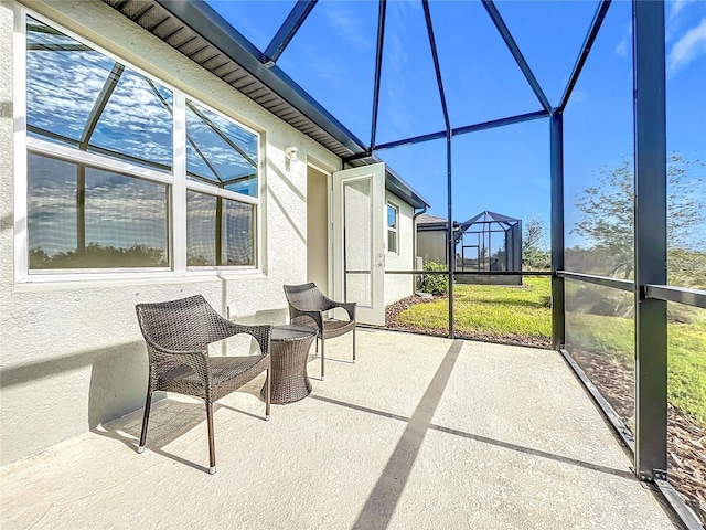 view of sunroom