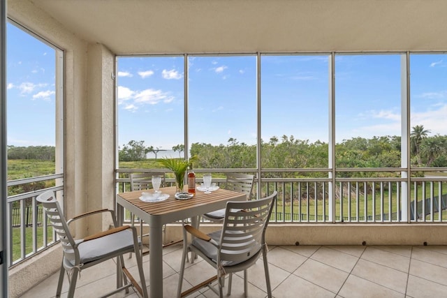 view of sunroom