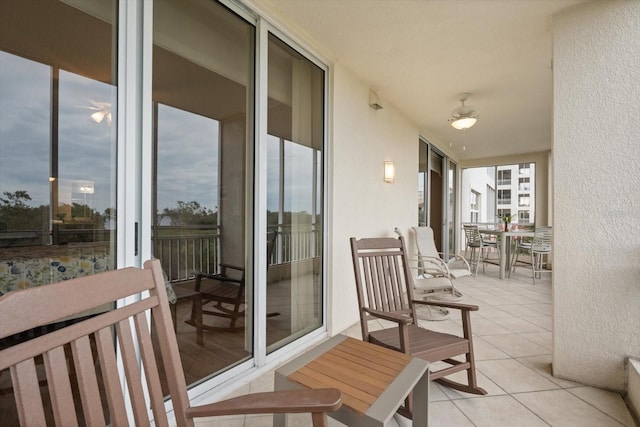 balcony featuring a patio area