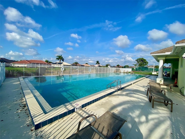 view of pool with a patio