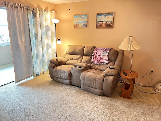 view of carpeted living room