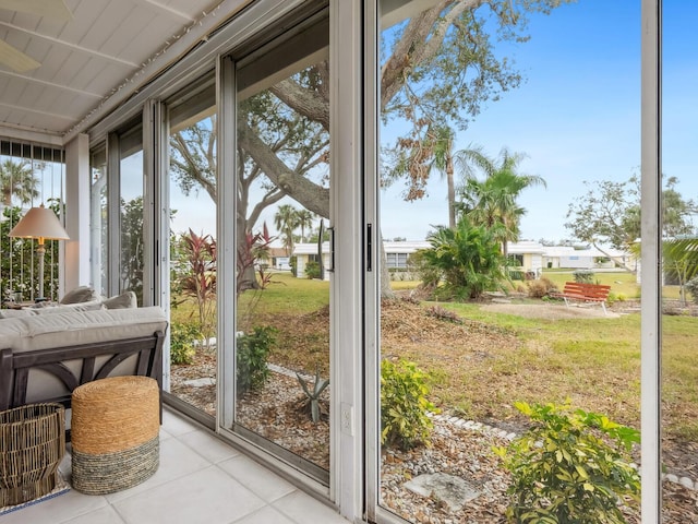 view of sunroom / solarium