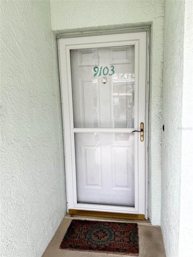 view of doorway to property