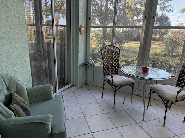 view of sunroom