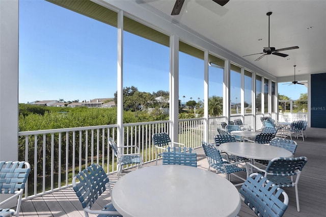 view of sunroom / solarium