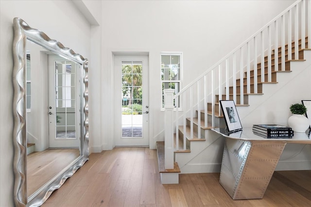 entrance foyer featuring hardwood / wood-style floors