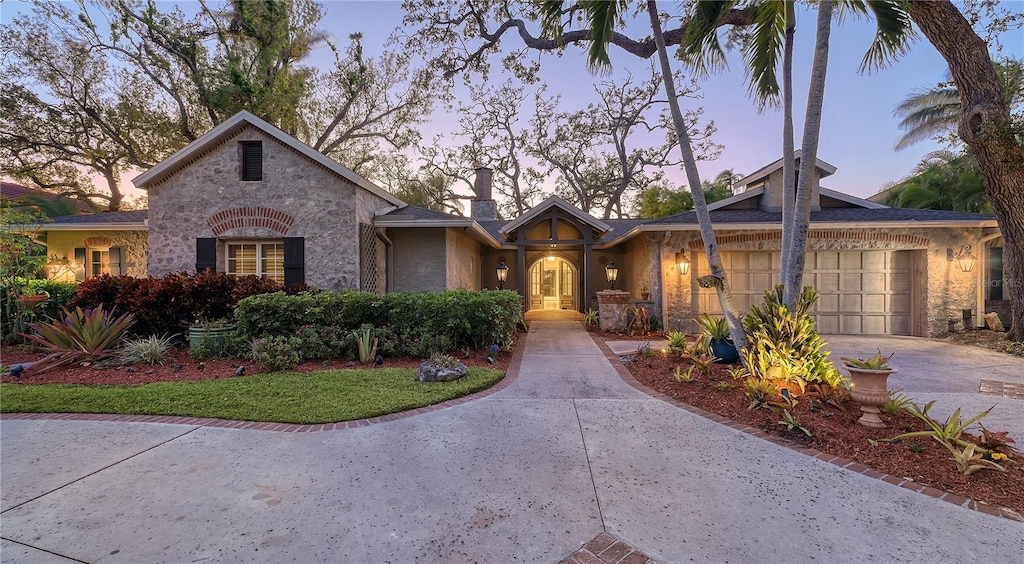 view of front of house featuring a garage