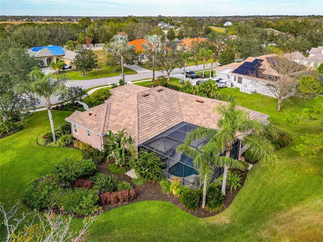 bird's eye view featuring a residential view