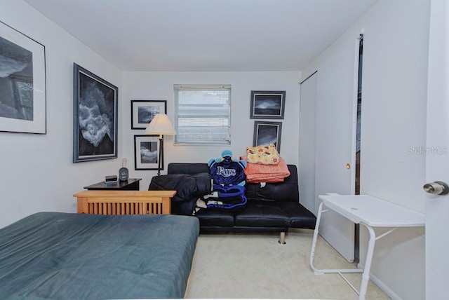 bedroom featuring carpet flooring