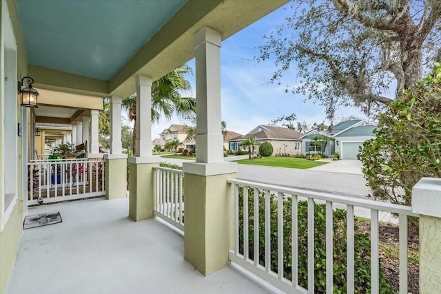 balcony with covered porch