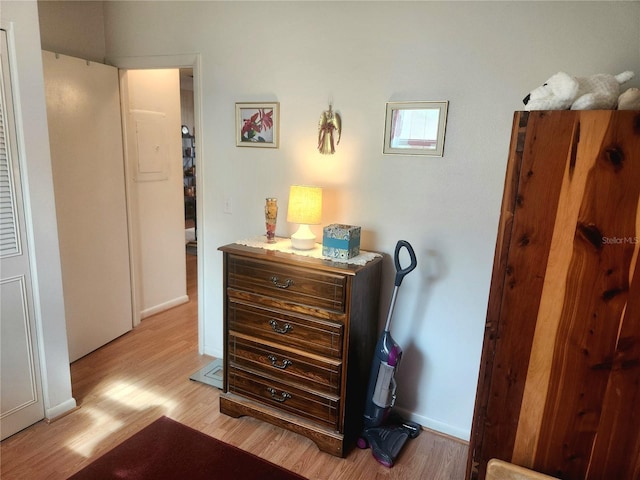 interior space with hardwood / wood-style floors