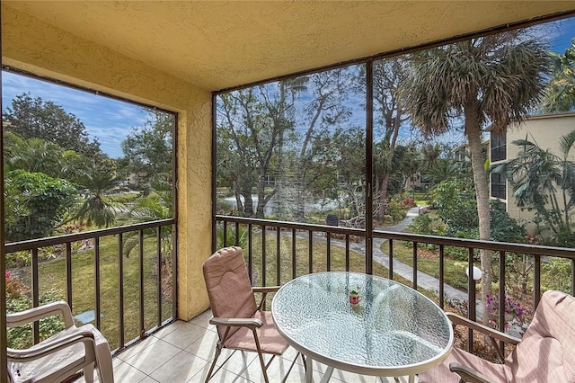 view of sunroom