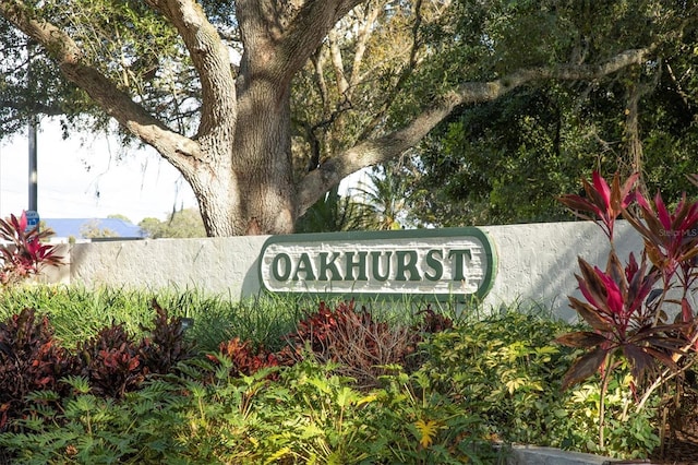 view of community sign