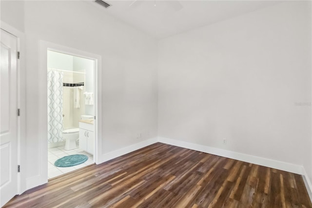 interior space with hardwood / wood-style floors