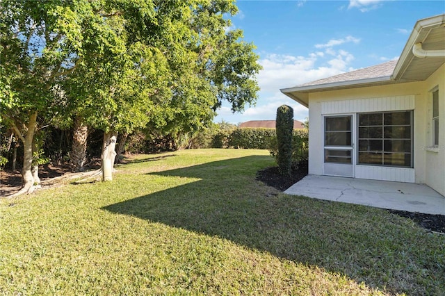 view of yard featuring a patio area