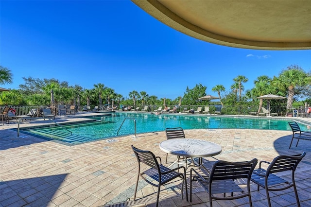 view of pool with a patio