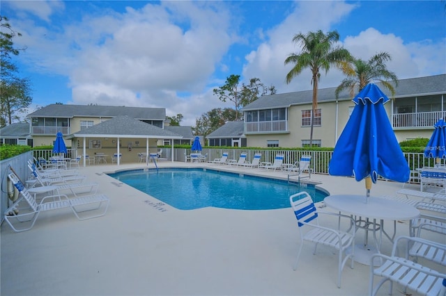 view of pool with a patio