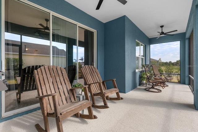 view of sunroom