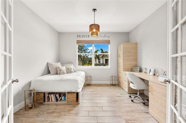 home office featuring french doors