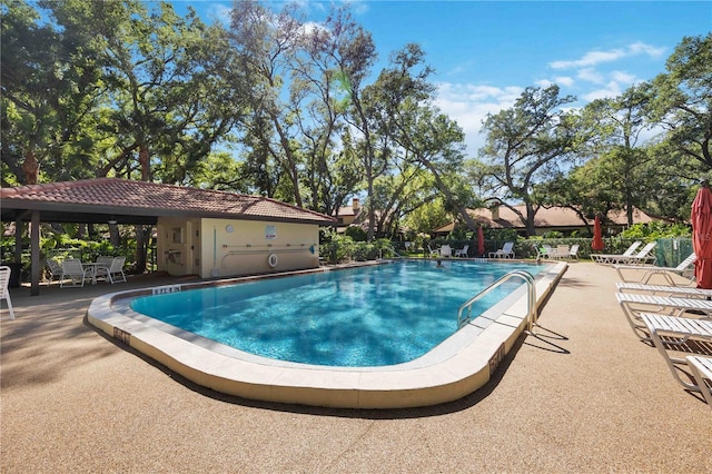 view of pool with a patio