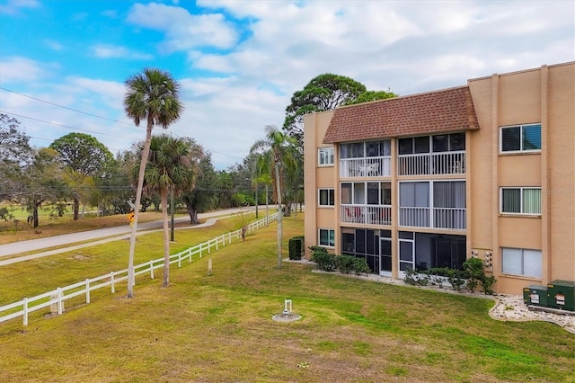 view of property featuring cooling unit