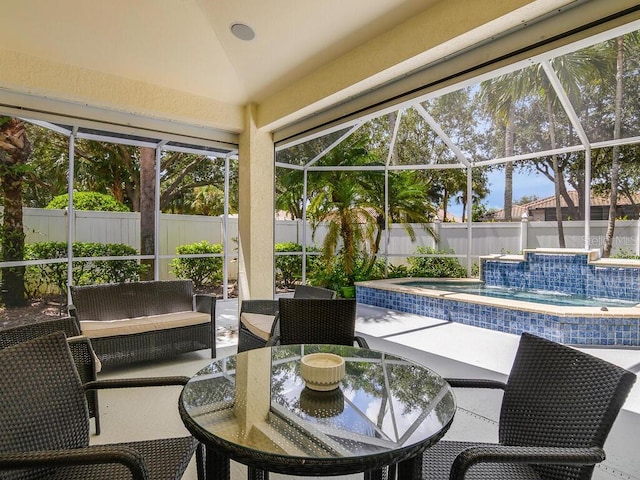 view of sunroom / solarium