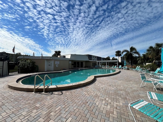 view of pool with a patio