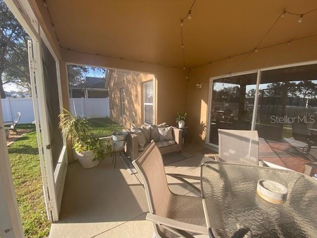 view of sunroom