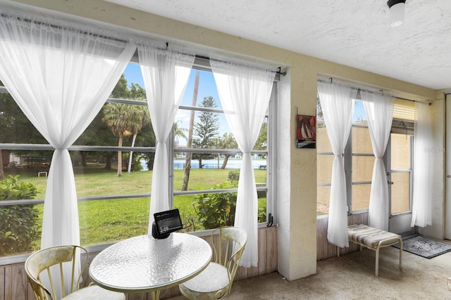 view of sunroom / solarium