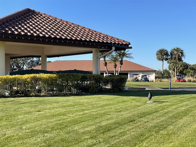 view of yard featuring a gazebo