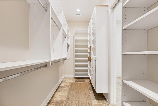 view of walk in closet