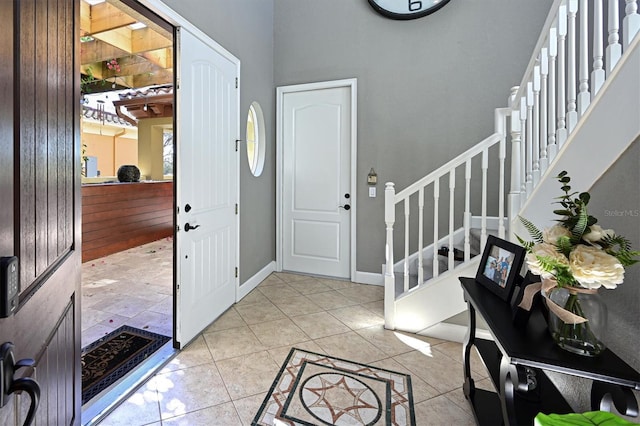 view of tiled entryway