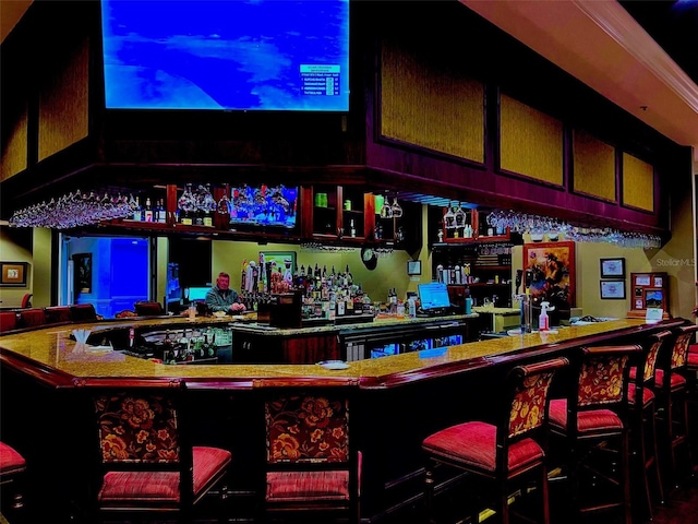 view of bar