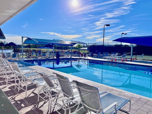 view of pool with a patio