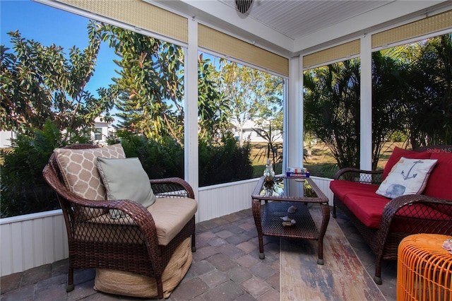 view of sunroom