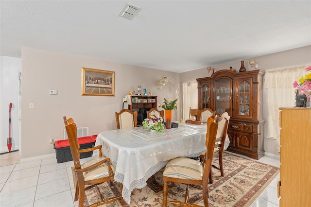 view of tiled dining area